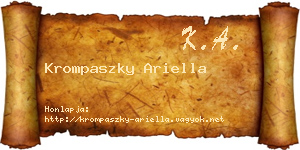 Krompaszky Ariella névjegykártya